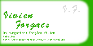vivien forgacs business card
